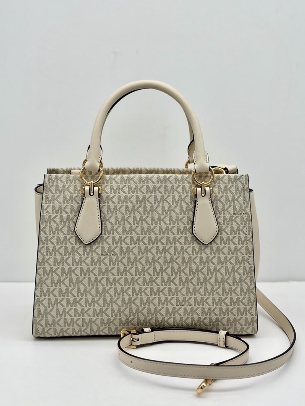 MICHAEL KORS Marilyn Md Embellished Signature Logo Satchel Crossbody - Picture 7 of 15